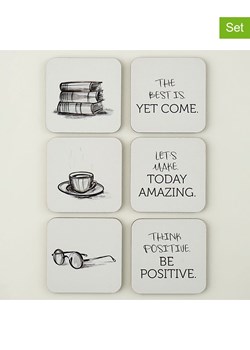 BELLA MAISON Podkładki (6 szt.) w kolorze białym - 10 x 10 cm ze sklepu Limango Polska w kategorii Akcesoria kuchenne - zdjęcie 188489709