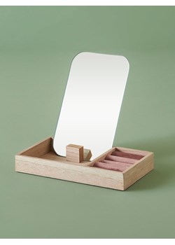 BELLA MAISON Lusterko kosmetyczne w kolorze jasnobrązowo-jasnoróżowym - 12 x 17 cm ze sklepu Limango Polska w kategorii Lustra - zdjęcie 188489835