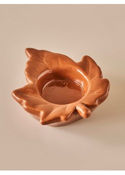 BELLA MAISON Świecznik "Leaf" w kolorze jasnobrązowym - 9 x 8 x 3 cm ze sklepu Limango Polska w kategorii Świeczniki - zdjęcie 188489898