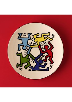 BELLA MAISON Talerz śniadaniowy "Keith Haring" ze wzorem - Ø 19 cm ze sklepu Limango Polska w kategorii Naczynia - zdjęcie 188490065