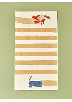 BELLA MAISON Dywan "Sausage Dog" w kolorze kremowo-jasnobrązowym - 150 x 80 cm ze sklepu Limango Polska w kategorii Tekstylia dziecięce - zdjęcie 188490135