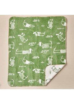 BELLA MAISON Kocyk niemowlęcy "Sausage Dog" w kolorze zielono-białym ze sklepu Limango Polska w kategorii Tekstylia - zdjęcie 188490197