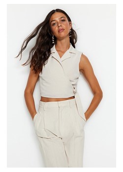 trendyol Top w kolorze beżowym ze sklepu Limango Polska w kategorii Bluzki damskie - zdjęcie 188490845