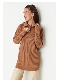 trendyol Sweter w kolorze karmelowym ze sklepu Limango Polska w kategorii Swetry damskie - zdjęcie 188490909