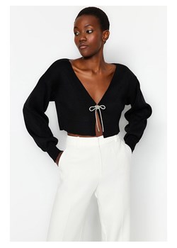 trendyol Kardigan w kolorze czarnym ze sklepu Limango Polska w kategorii Swetry damskie - zdjęcie 188492077