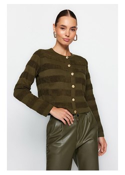 trendyol Kardigan w kolorze khaki ze sklepu Limango Polska w kategorii Swetry damskie - zdjęcie 188492087