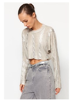 trendyol Sweter w kolorze srebrno-szarym ze sklepu Limango Polska w kategorii Swetry damskie - zdjęcie 188492159