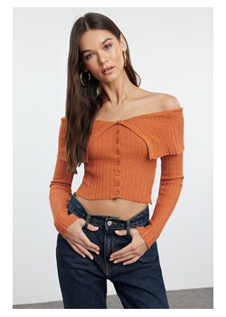 trendyol Kardigan w kolorze pomarańczowym ze sklepu Limango Polska w kategorii Swetry damskie - zdjęcie 188492297
