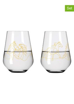 RITZENHOFF Szklanki (2 szt.) "Reitgold" w kolorze złotym - 500 ml ze sklepu Limango Polska w kategorii Naczynia - zdjęcie 188493207