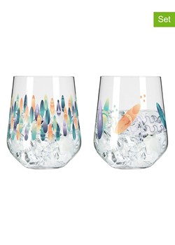 RITZENHOFF Szklanki (2 szt.) "Wanderlust" w kolorze zielono-fioletowym do ginu - 700 ml ze sklepu Limango Polska w kategorii Naczynia - zdjęcie 188493235