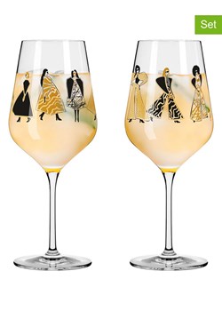 RITZENHOFF Kieliszki (2 szt.) w kolorze czarno-jasnobrązowym do wina - 500 ml ze sklepu Limango Polska w kategorii Naczynia - zdjęcie 188493285