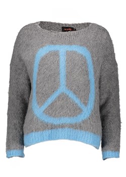 miss goodlife Sweter "Peace" w kolorze szaro-błękitnym ze sklepu Limango Polska w kategorii Swetry damskie - zdjęcie 188493685