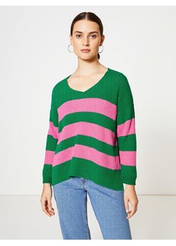miss goodlife Sweter "Stripes" w kolorze zielono-różowym ze sklepu Limango Polska w kategorii Swetry damskie - zdjęcie 188493697
