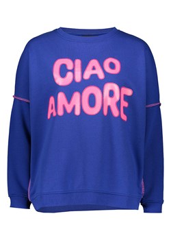 miss goodlife Bluza "Ciao amore" w kolorze granatowym ze sklepu Limango Polska w kategorii Bluzy damskie - zdjęcie 188493825