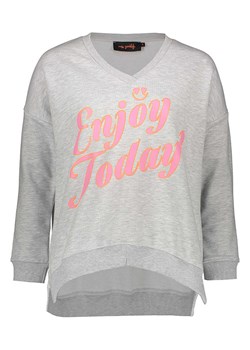 miss goodlife Bluza "Enjoy today" w kolorze jasnoszarym ze sklepu Limango Polska w kategorii Bluzy damskie - zdjęcie 188493827