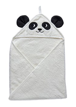 roommate Ręcznik "Panda" w kolorze biało-czarnym z kapturem - 75 x 75 cm ze sklepu Limango Polska w kategorii Ręczniki dla dzieci - zdjęcie 188494056