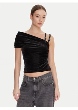 Versace Jeans Couture Bluzka 79HAM616 J0237 Czarny Slim Fit ze sklepu MODIVO w kategorii Bluzki damskie - zdjęcie 188500528