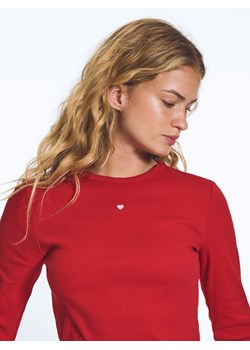 Reserved - Bawełniany longsleeve 2 pack - czerwony ze sklepu Reserved w kategorii Piżamy damskie - zdjęcie 188501117
