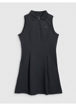 Damska sukienka tenisowa 4F 4FRAW25TDREF200 - czarna ze sklepu Sportstylestory.com w kategorii Sukienki - zdjęcie 188501586