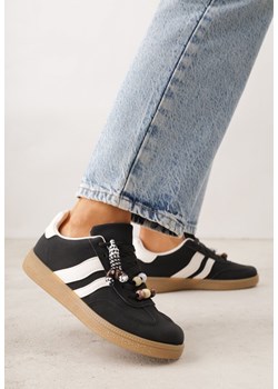 Czarne Sneakersy Typu Tenisówki Ozdobione Koralikami Daemeli ze sklepu renee.pl w kategorii Buty sportowe damskie - zdjęcie 188502086