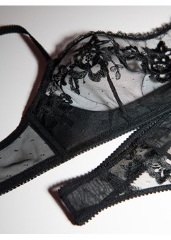 Reserved - Miękki biustonosz z haftem - czarny ze sklepu Reserved w kategorii Biustonosze - zdjęcie 188502559