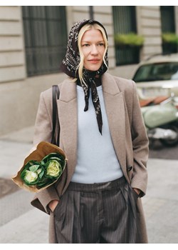 Reserved - Płaszcz z dodatkiem wełny - brązowy ze sklepu Reserved w kategorii Płaszcze damskie - zdjęcie 188502587