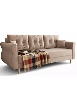 Beżowa Kanapa Rozkładana S6-G93 ze sklepu Edinos.pl w kategorii Sofy i kanapy - zdjęcie 188503028