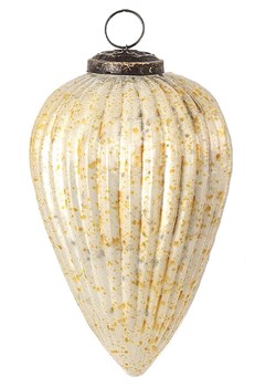 Clayre &amp; Eef Bombka w kolorze beżowym  - wys. 12 x Ø 7 cm ze sklepu Limango Polska w kategorii Dekoracje bożonarodzeniowe - zdjęcie 188503159