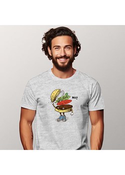 WOOOP Koszulka "Burger greeting" w kolorze szarym ze sklepu Limango Polska w kategorii T-shirty męskie - zdjęcie 188503239
