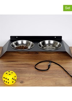 Paws&amp;Whiskers 3-częściowy zestaw w kolorze czarnym - 50 x 6 x 20 cm ze sklepu Limango Polska w kategorii Dla zwierząt - zdjęcie 188503375