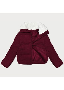 Sztruksowa kurtka damska z wysoką stójką J Style bordowa (5M3230-1) ze sklepu goodlookin.pl w kategorii Kurtki damskie - zdjęcie 188504478