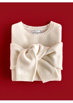 Reserved - Wełniany sweter - kremowy ze sklepu Reserved w kategorii Swetry damskie - zdjęcie 188504599