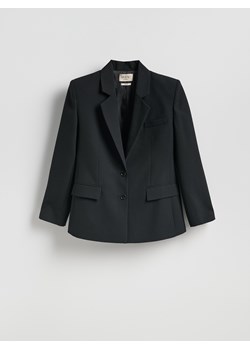 Reserved - Marynarka z wełną - czarny ze sklepu Reserved w kategorii Marynarki damskie - zdjęcie 188504606