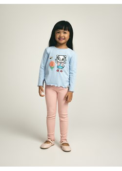 Reserved - Prążkowane legginsy - brzoskwiniowy ze sklepu Reserved w kategorii Spodnie dziewczęce - zdjęcie 188504808