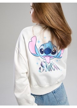 Sinsay - Bluza bomberka z nadrukiem na plecach Stitch - kremowy ze sklepu Sinsay w kategorii Bluzy dziewczęce - zdjęcie 188505089