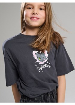 Sinsay - Bawełniana koszulka z nadrukiem How to Train Your Dragon - szary ze sklepu Sinsay w kategorii T-shirty chłopięce - zdjęcie 188505098