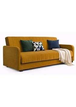 Musztardowa kanapa z funkcją spania L6-W84 ze sklepu Edinos.pl w kategorii Sofy i kanapy - zdjęcie 188505129