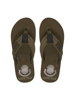 Japonki Tommy Hilfiger Patch Hilfiger Beach Sandal FM0FM05804 Zielony ze sklepu eobuwie.pl w kategorii Klapki męskie - zdjęcie 188505788