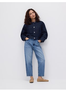 Reserved - Jeansy mom fit z krótszą nogawką - niebieski ze sklepu Reserved w kategorii Jeansy damskie - zdjęcie 188507055