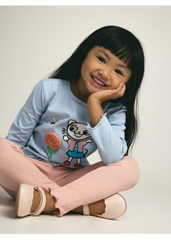 Reserved - Prążkowane legginsy - brzoskwiniowy ze sklepu Reserved w kategorii Spodnie dziewczęce - zdjęcie 188507526