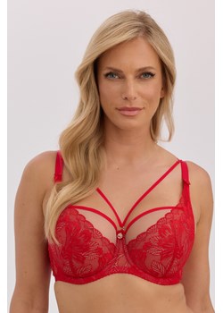 Gaia 1337 Sybilla biustonosz półusztywniany z haftem czerwony ze sklepu kontri.pl w kategorii Biustonosze - zdjęcie 188507765