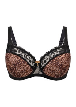 Vena VB-473 biustonosz półusztywniany z koronką cynamon-czarny ze sklepu kontri.pl w kategorii Biustonosze - zdjęcie 188507775