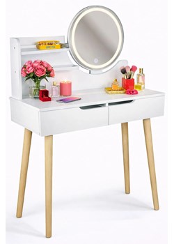 Biurko Toaletka Do Makijażu Z Podświetleniem Led Z3-A90 ze sklepu Edinos.pl w kategorii Toaletki - zdjęcie 188510058