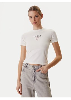 Guess Jeans T-Shirt W6RI15 J1314 Écru Regular Fit ze sklepu MODIVO w kategorii Bluzki damskie - zdjęcie 188510457