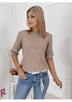 sweter ribero ciemnobeżowy one size ze sklepu UBRA w kategorii Swetry damskie - zdjęcie 188510848