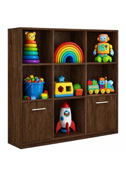 Brązowy regał na zabawki dla dziecka K0-S87 ze sklepu Edinos.pl w kategorii Regały i witryny - zdjęcie 188511025