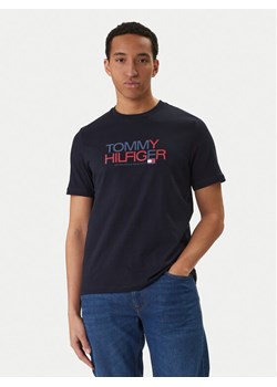 Tommy Hilfiger T-Shirt Brand Love Big Text MW0MW42369 Granatowy Regular Fit ze sklepu MODIVO w kategorii T-shirty męskie - zdjęcie 188512547