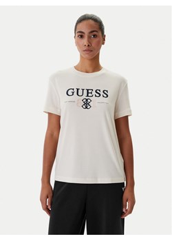 Guess T-Shirt V6RI13 KD772 Écru Regular Fit ze sklepu MODIVO w kategorii Bluzki damskie - zdjęcie 188512617