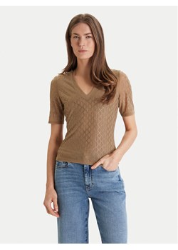 Marciano Guess T-Shirt 5RGP22 6311A Beżowy Regular Fit ze sklepu MODIVO w kategorii Bluzki damskie - zdjęcie 188512726