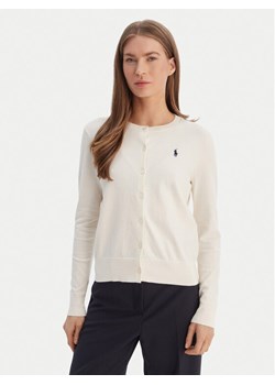 Polo Ralph Lauren Kardigan 211971871003 Écru Slim Fit ze sklepu MODIVO w kategorii Swetry damskie - zdjęcie 188512776